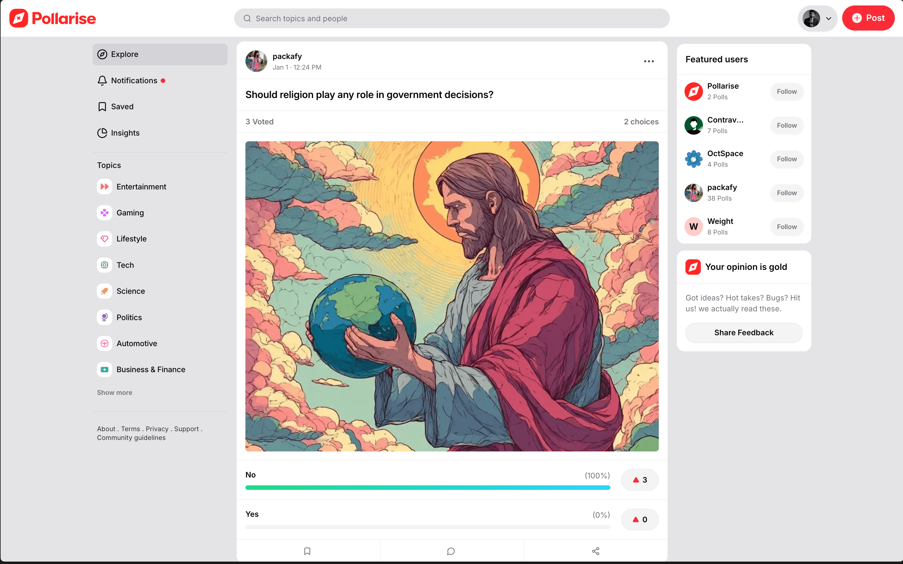 Pollarise Social Polling Platform