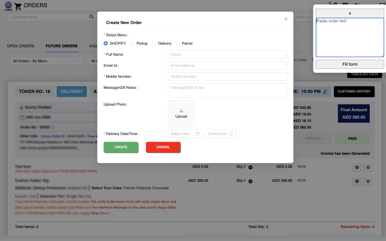 Recaho Helper Chrome Extension